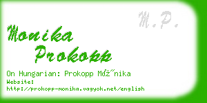 monika prokopp business card